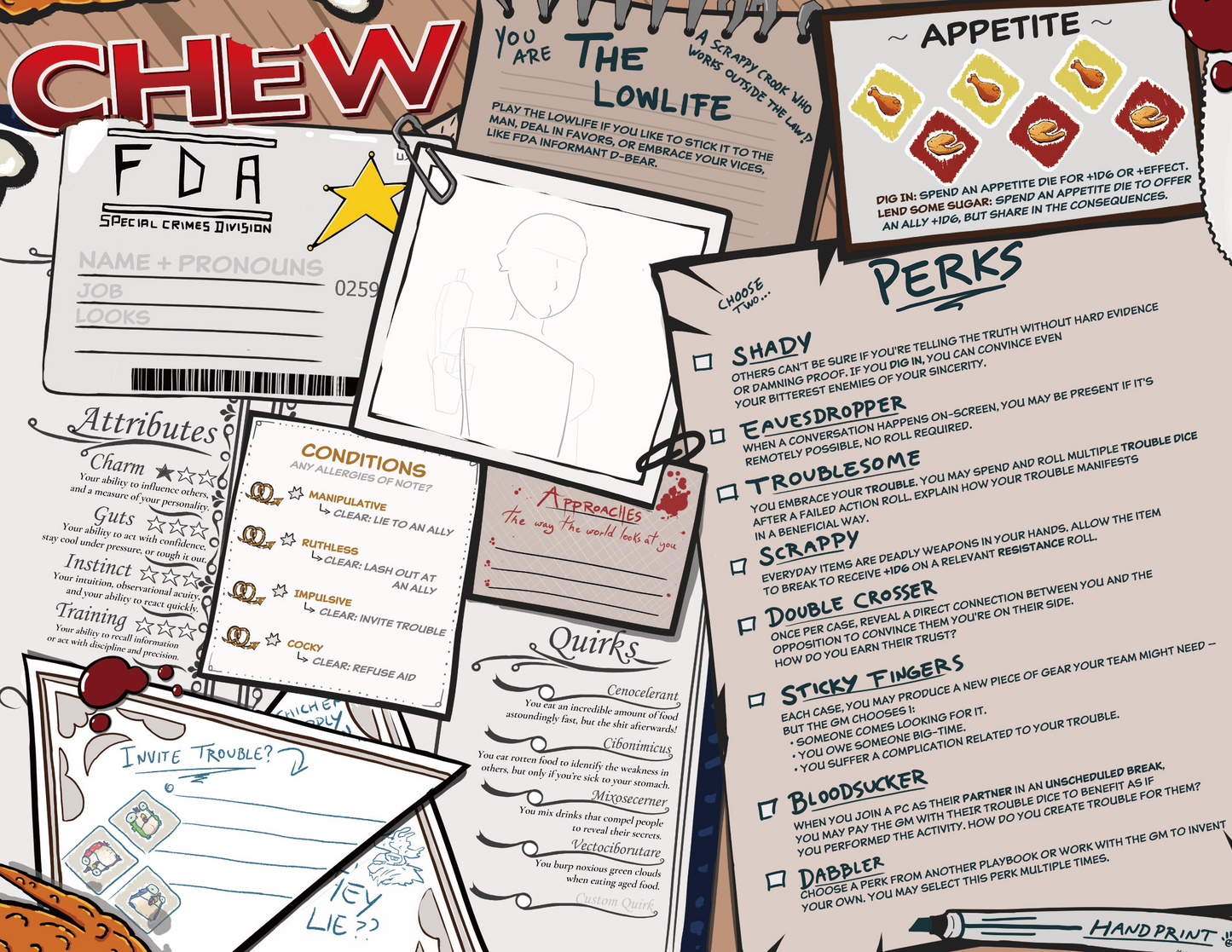 CHEW: Character Menus (RPG Supplement)