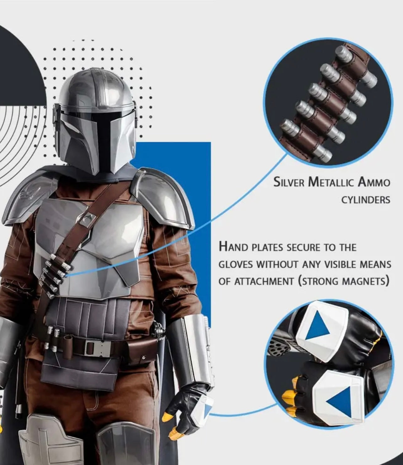 Star Wars Mandalorian Cosplay Full Armor with Jetpack and Helmet