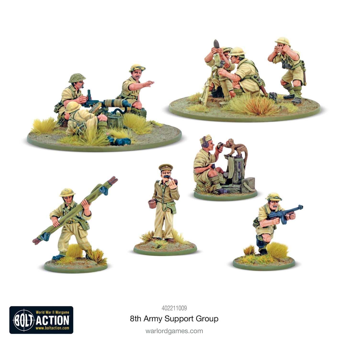 British 8th Army Support Group (HQ, Mortar & MMG)