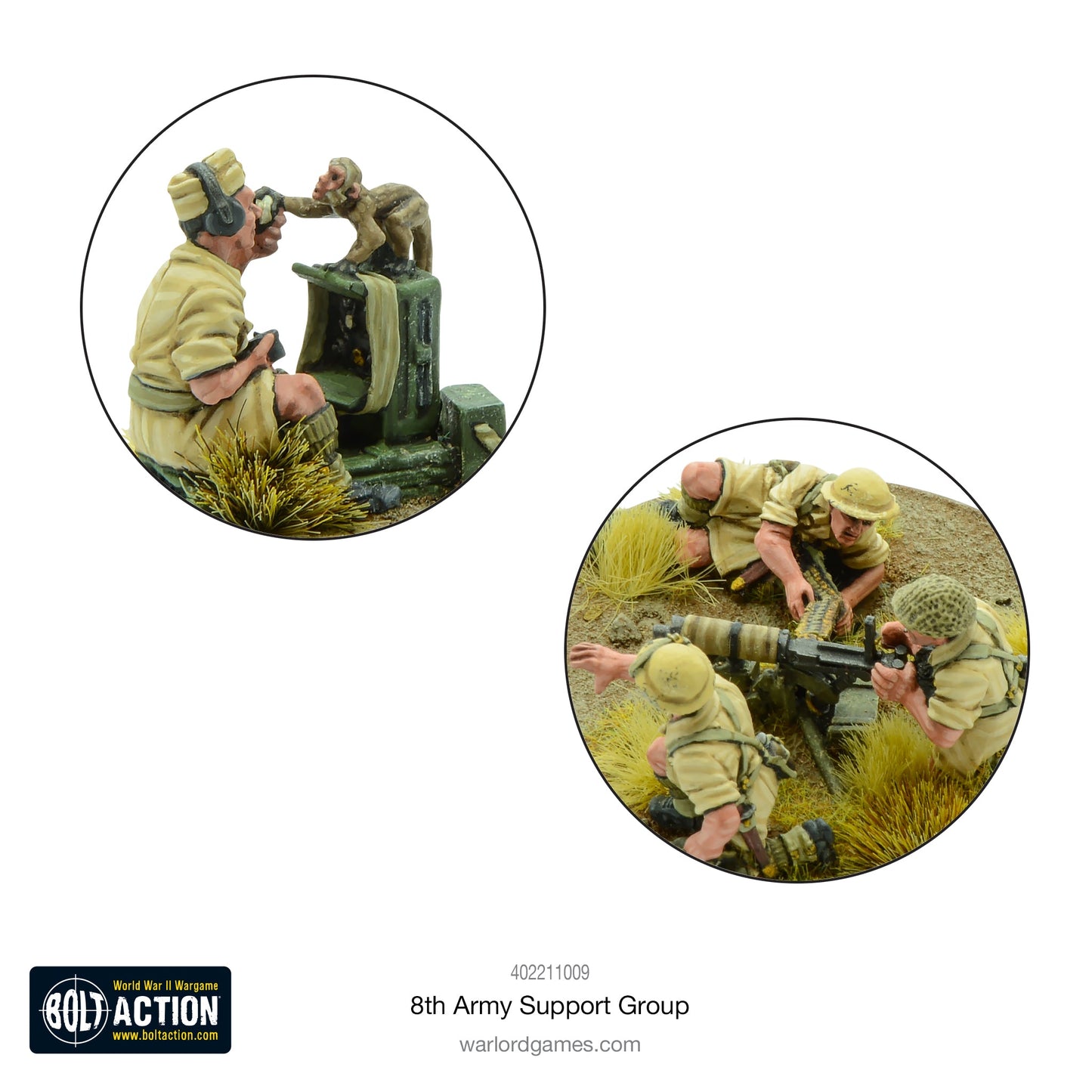 British 8th Army Support Group (HQ, Mortar & MMG)