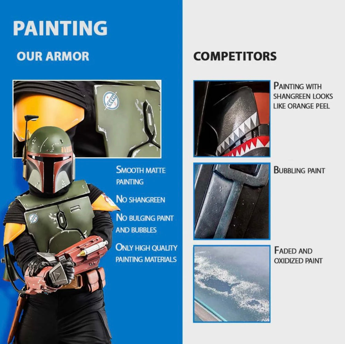 Star Wars Boba Fett Cosplay Full Armor with Jetpack and Helmet