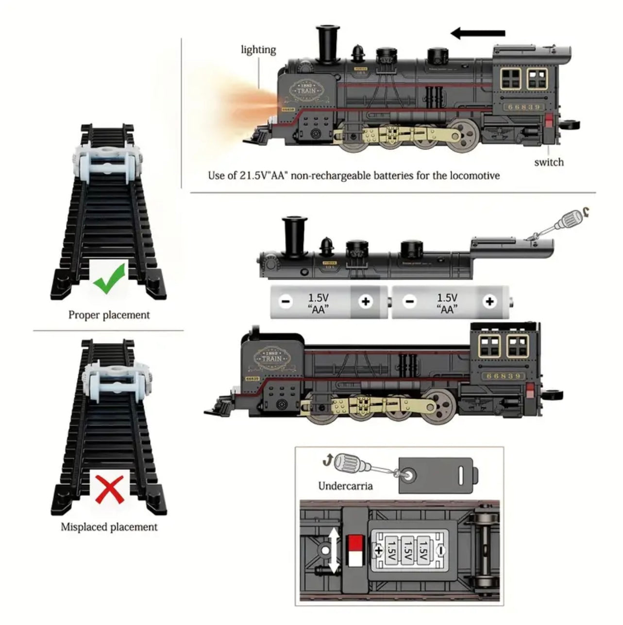 Classic Black Steam Locomotive