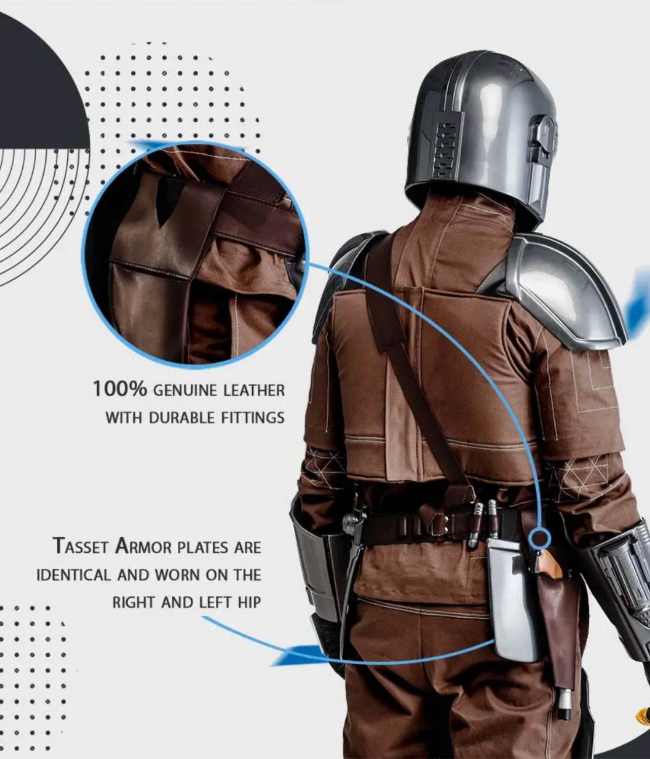 Star Wars Mandalorian Cosplay Full Armor with Jetpack and Helmet