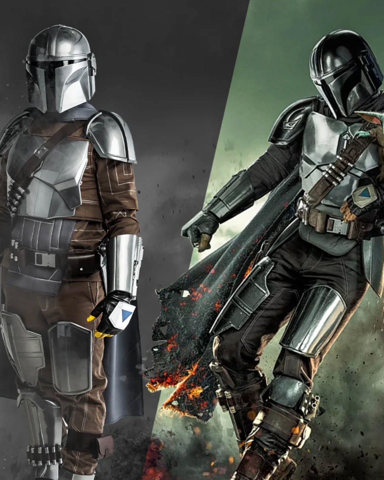 Star Wars Mandalorian Cosplay Full Armor with Jetpack and Helmet