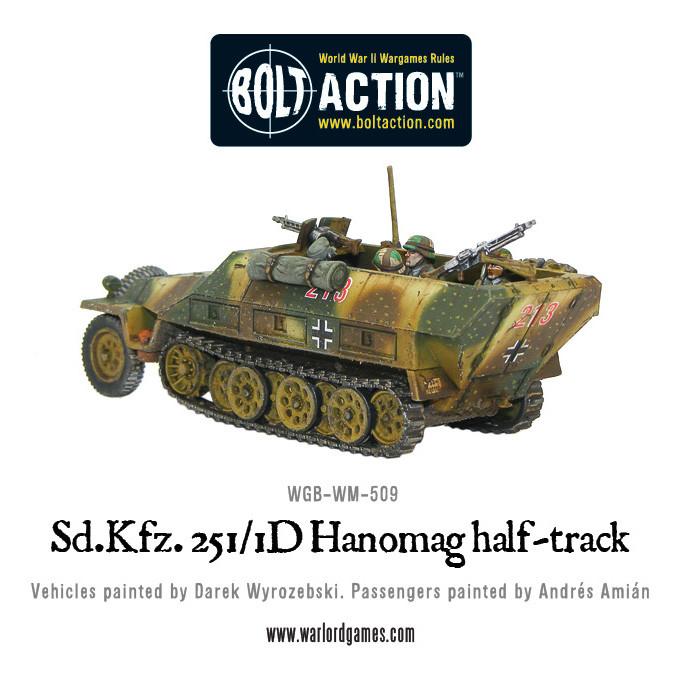 Bolt Action: German SD.KFZ 251/1 AUSF D HANOMAG - Half Track