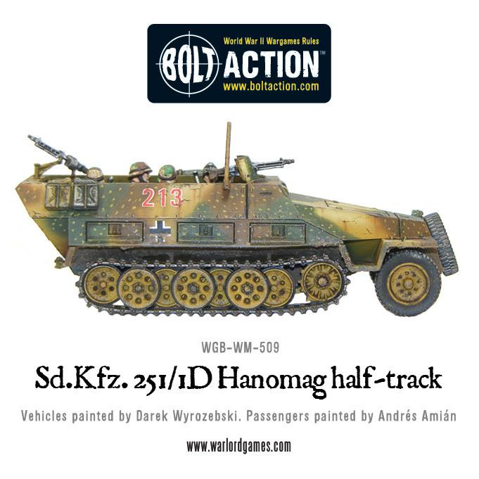 Bolt Action: German SD.KFZ 251/1 AUSF D HANOMAG - Half Track