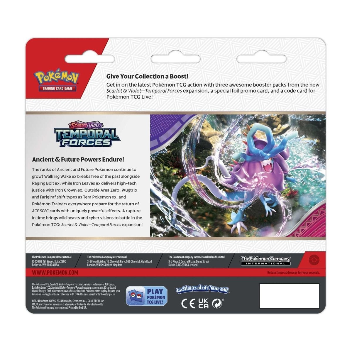 Pokémon: Scarlet & Violet - Temporal Forces 3pk Booster