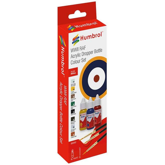 Humbrol Acrylic Paint and Brush RAF WWII Colors