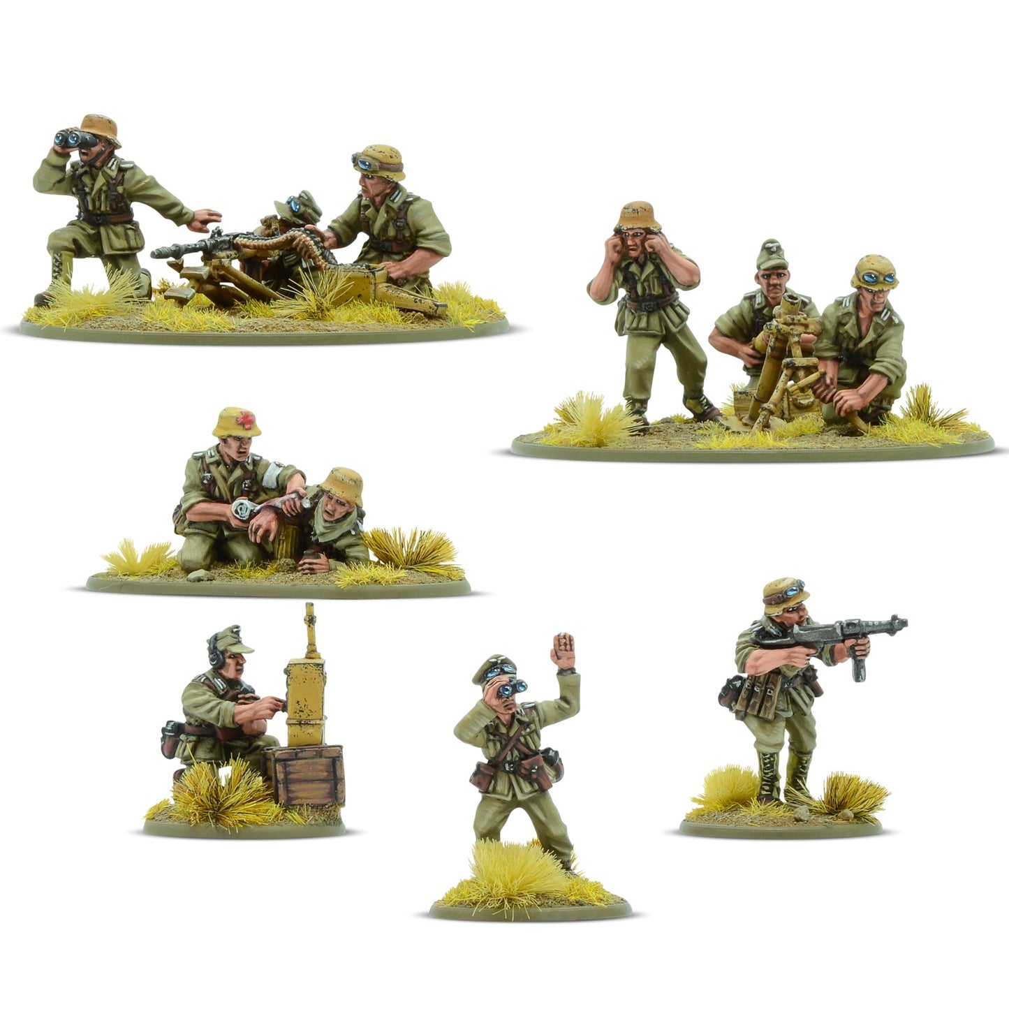 Bolt Action: Afrika Korps Support Group (HQ, Mortar & MMG)