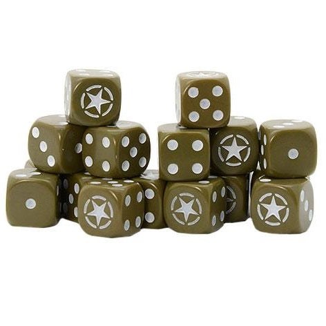 Bolt Action: Allied Star D6 Dice (16)