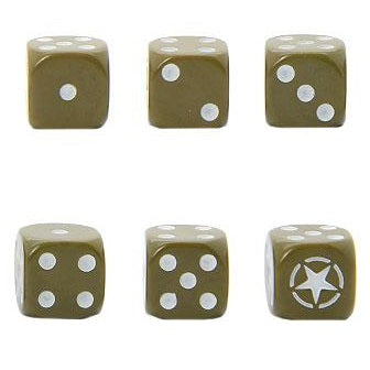 Bolt Action: Allied Star D6 Dice (16)