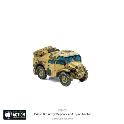 British 8th Army 25-pdr Light Artillery, Quad tractor & Limber