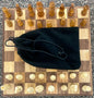 Handcrafted Hickory & Walnut Chessboard