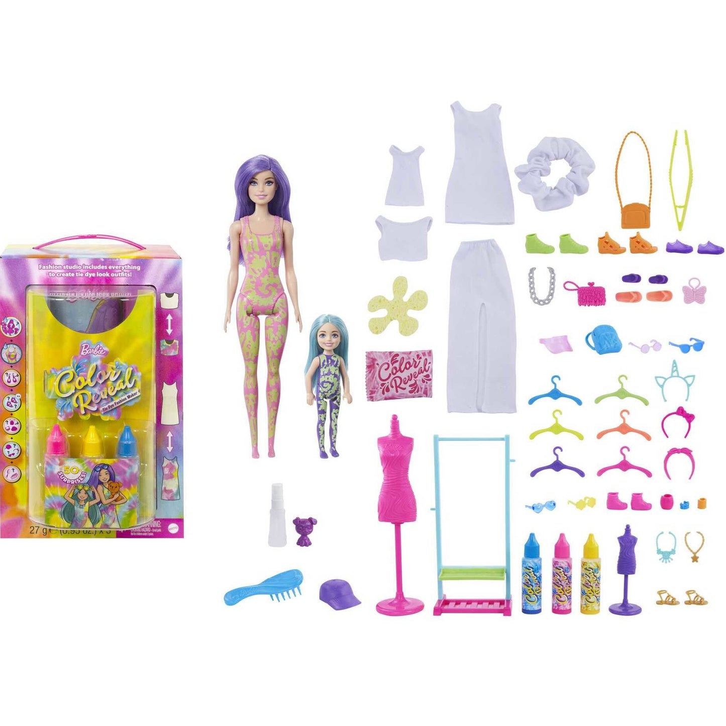 Barbie Color Reveal Neon Tie-Dye Gift Set