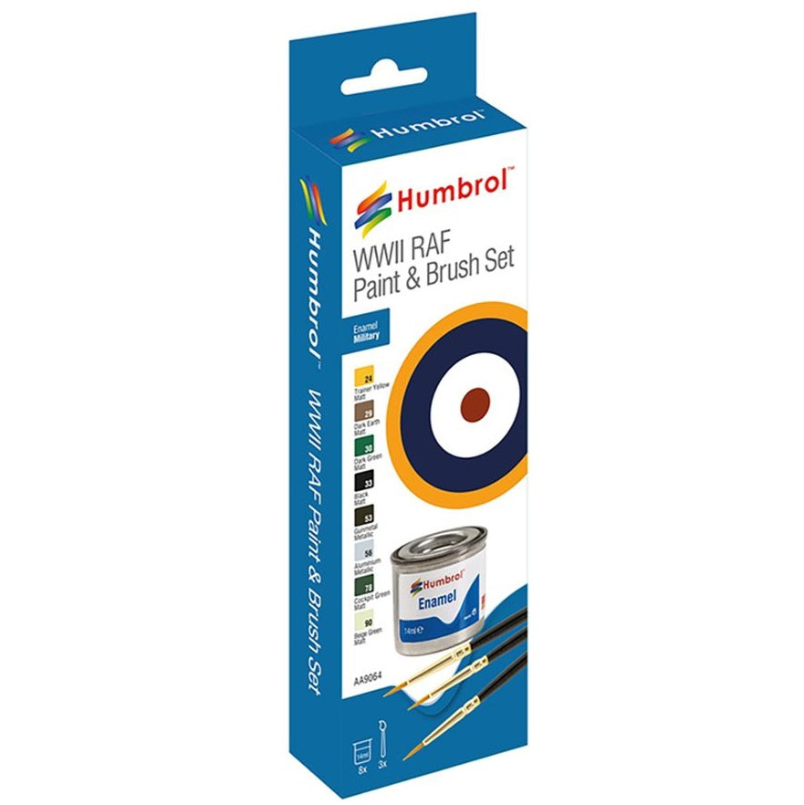 Humbrol Enamel Paint and Brush RAF WWII Colors