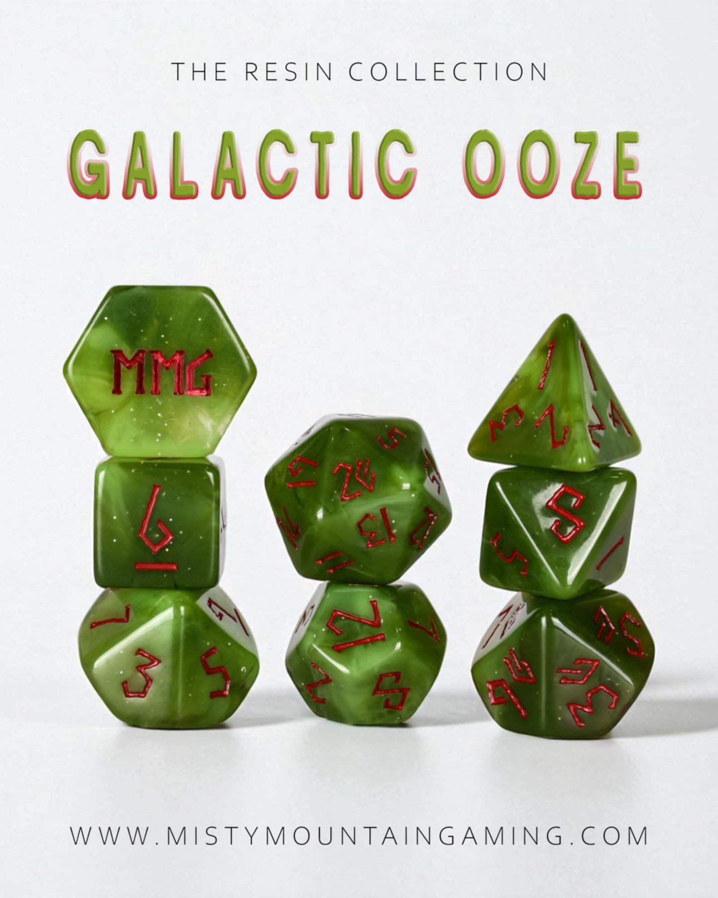 Galactic Ooze Resin Dice Set