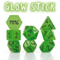 Glow Stick Resin Dice Set