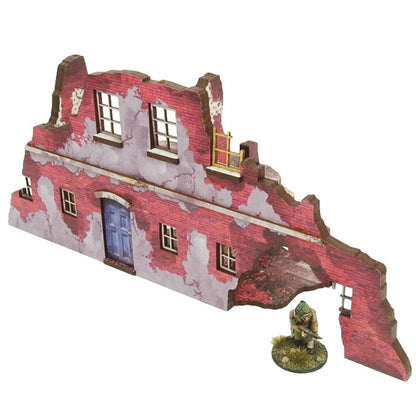 Bolt Action: Pre-Painted WWII Normandy Ruined Large House 2