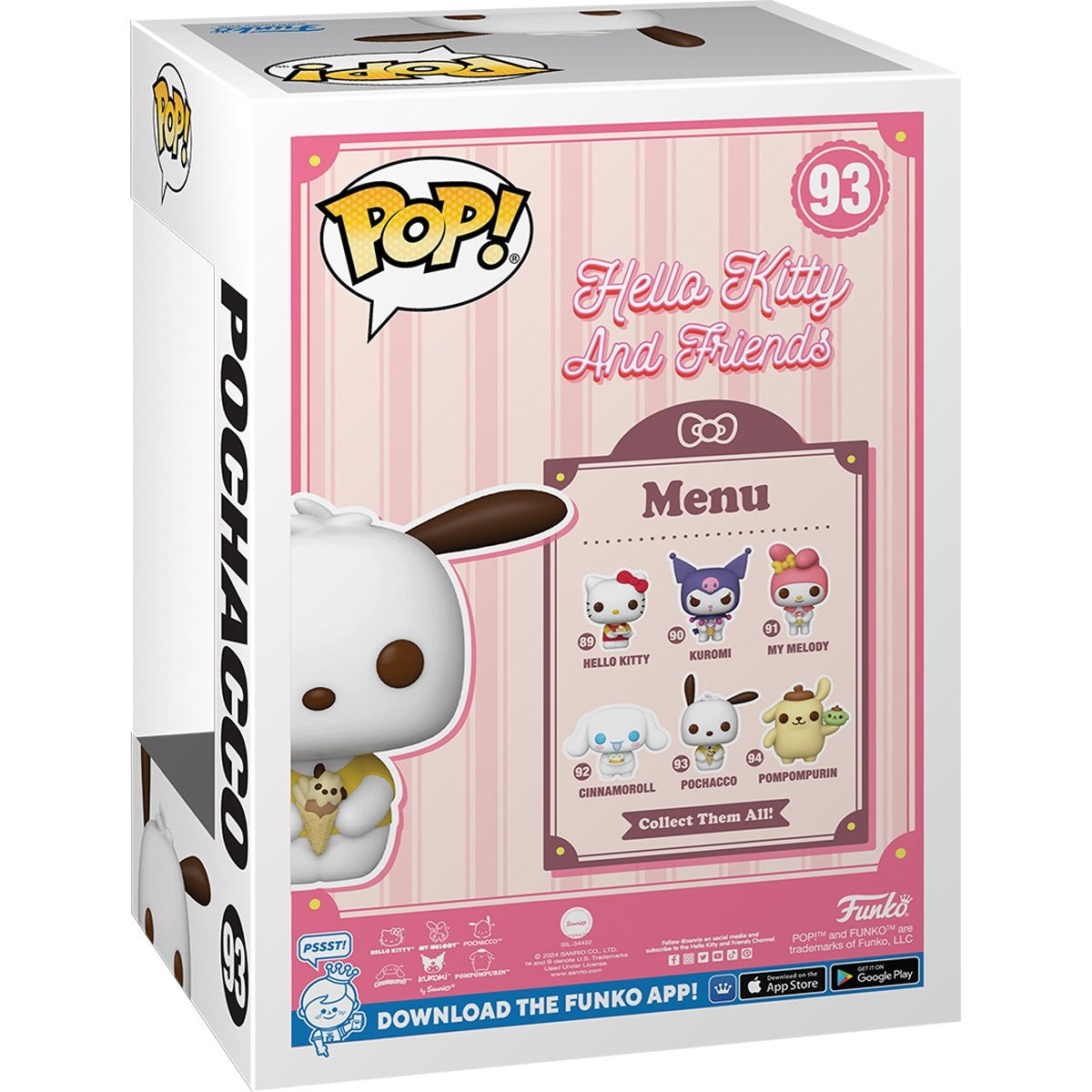 Hello Kitty: Pochacco with Dessert Funko Pop! Vinyl Figure #93