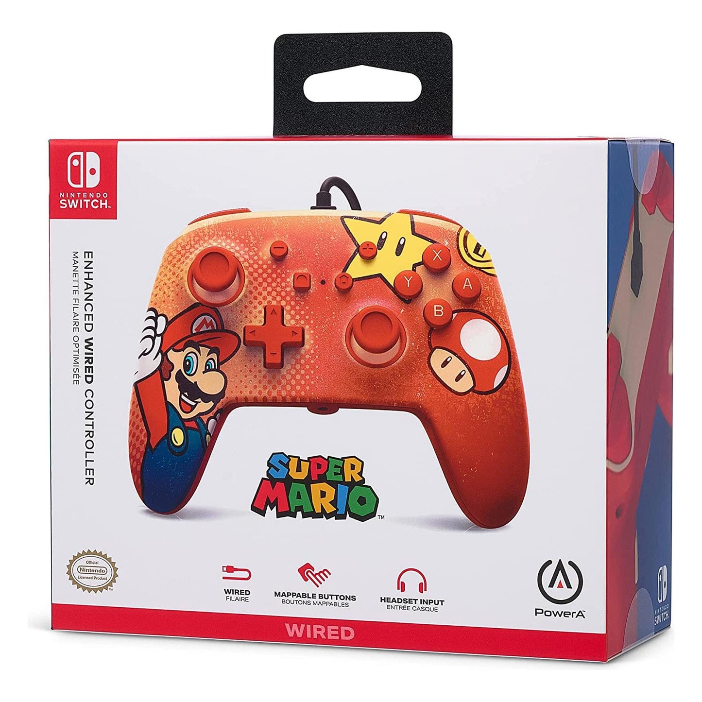 PowerA Enhanced Wired Controller for Nintendo Switch - Mario - Jnstoys