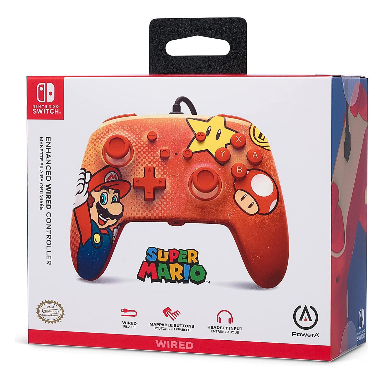 PowerA Enhanced Wired Controller for Nintendo Switch - Mario - Jnstoys