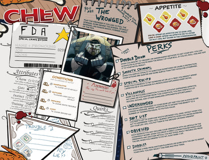 CHEW: Character Menus (RPG Supplement)