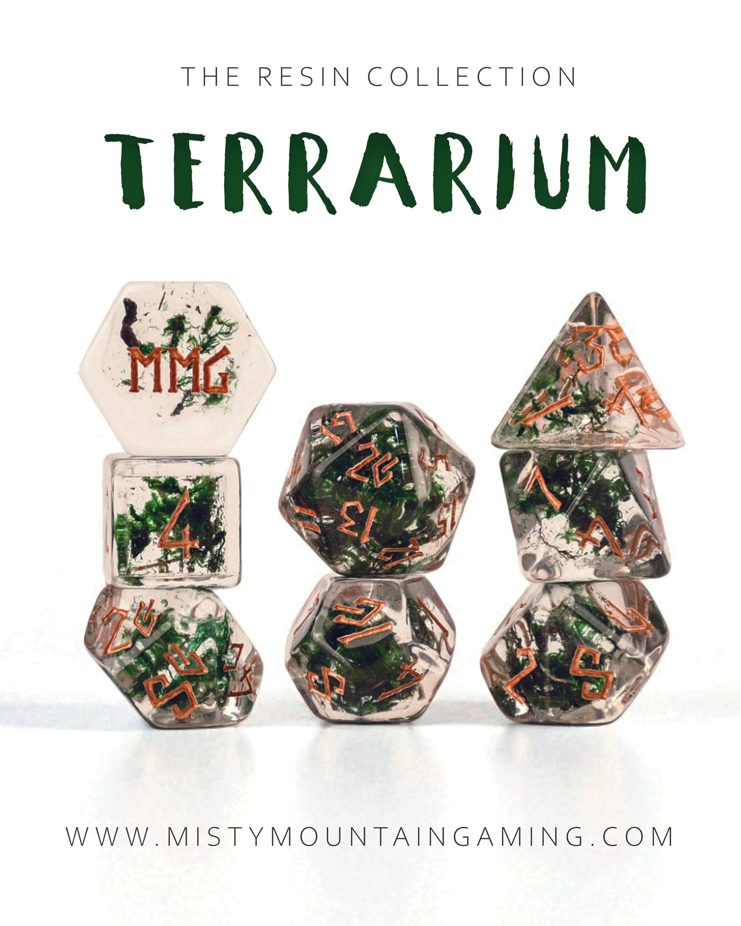 Terrarium Resin Dice Set