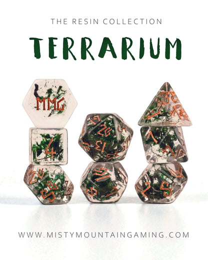 Terrarium Resin Dice Set